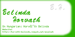 belinda horvath business card